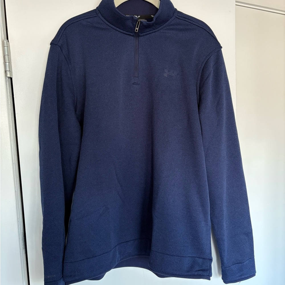 Under Armour Men's Dark Blue Quarter-Zip Sweater